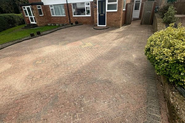 pressured washed driveway