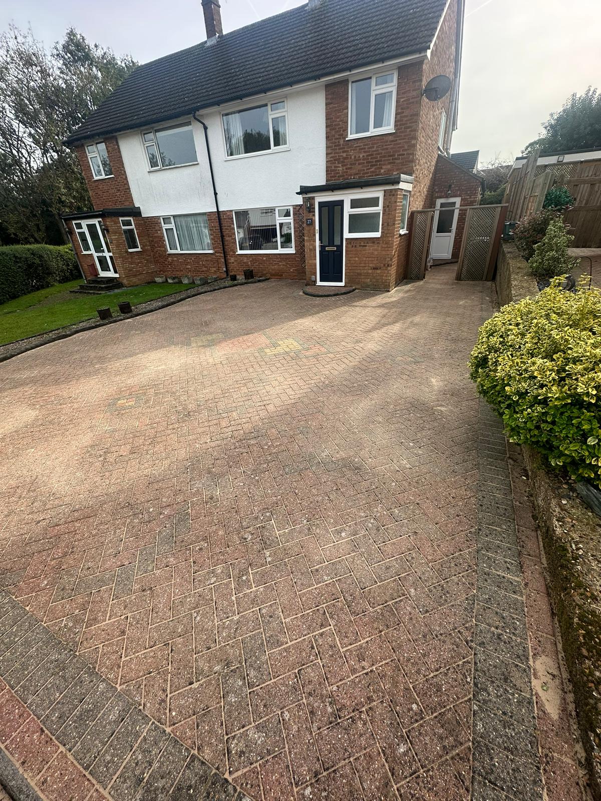 pressured washed driveway