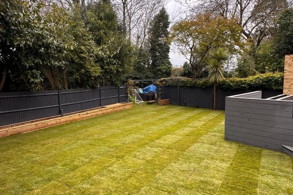 new lawn and fence installed st albans