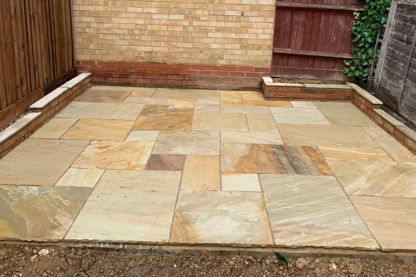 Indian sandstone garden patio