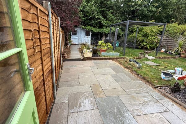 new garden patio laid in st albans