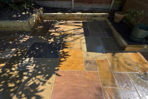 new patio laid