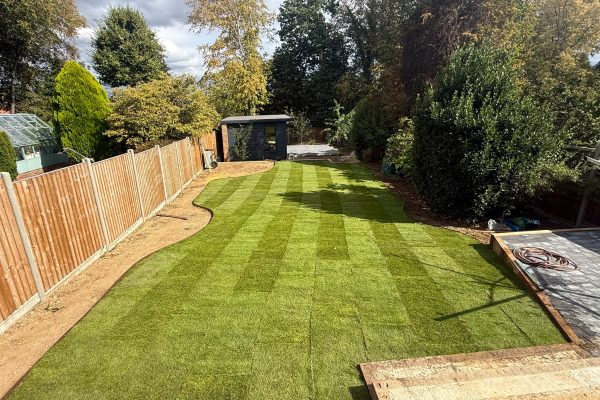 new designer lawn laid in st albans